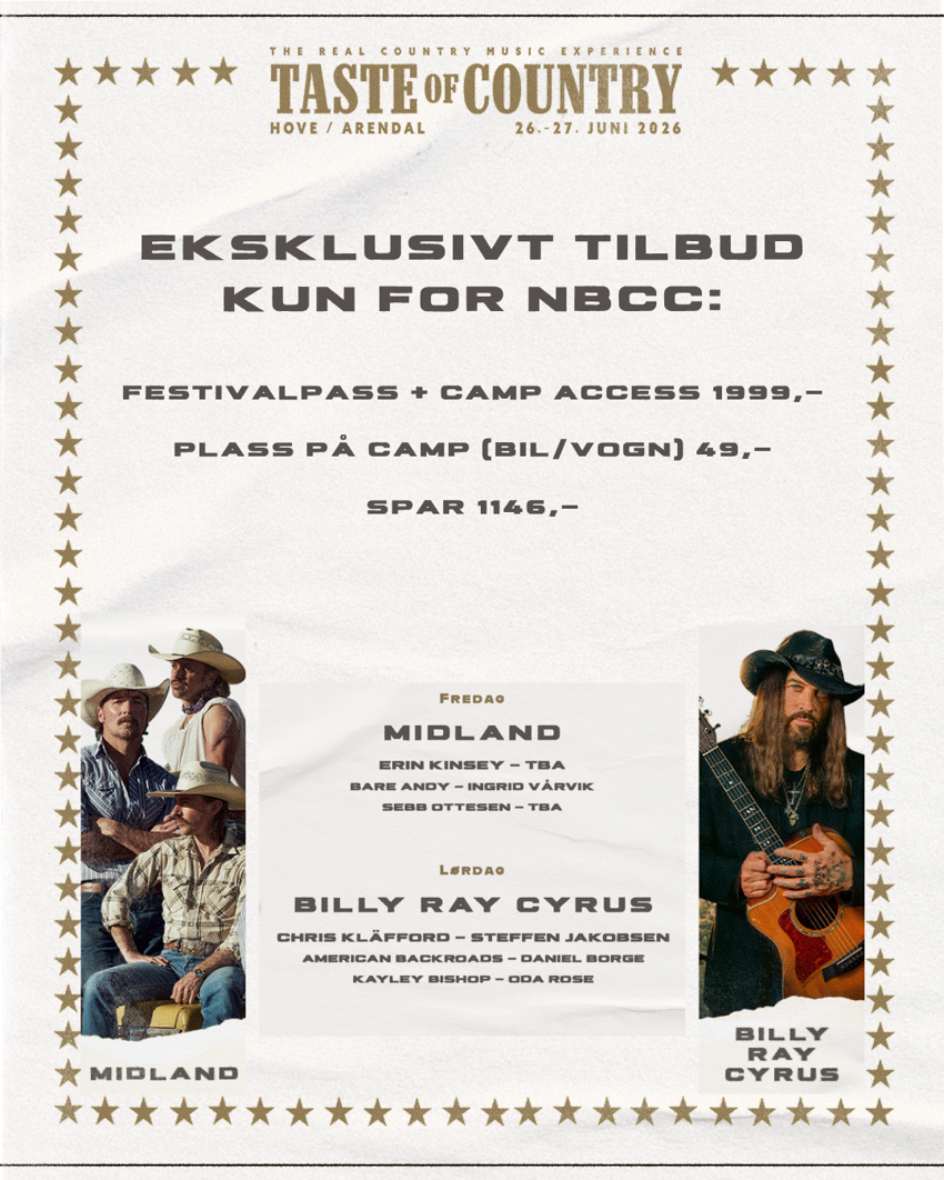 Eksklusivt NBCC-tilbud: Taste of Country 2026
